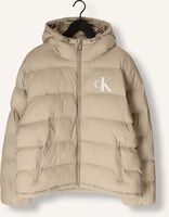 Beige CALVIN KLEIN Wattierte Jack LS NYLON MONGRAM PUFFER JKT Beige CALVIN KLEIN Wattierte Jack LS NYLON MONGRAM PUFFER JKT - medium