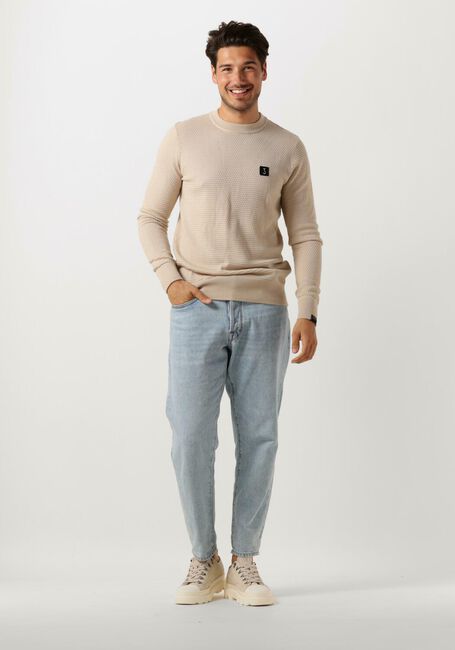 Beige BUTCHER OF BLUE Pullover STRUCTURE CREW - large
