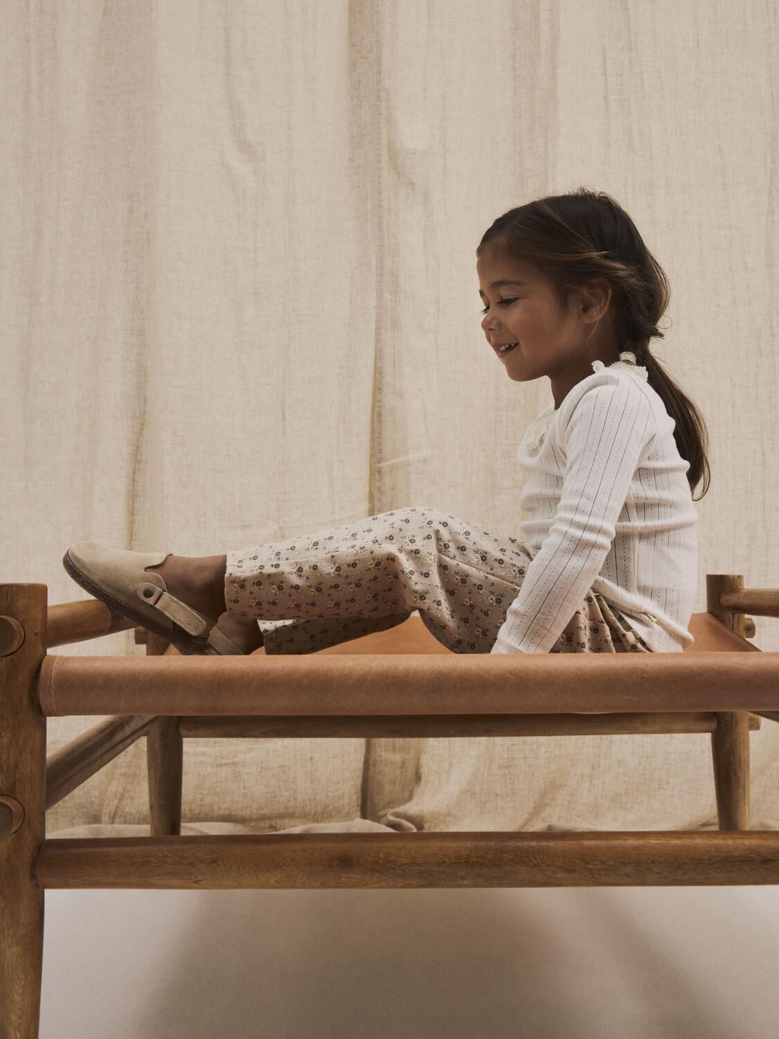 Beige LIL' ATELIER Hose NMFLACY REG PANT LIL - large