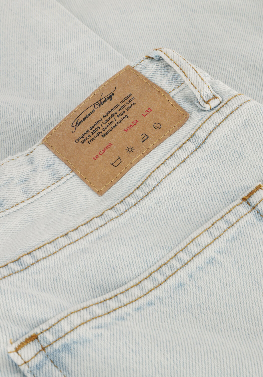 Hellblau AMERICAN VINTAGE Tapered jeans YOPDAY-B - large