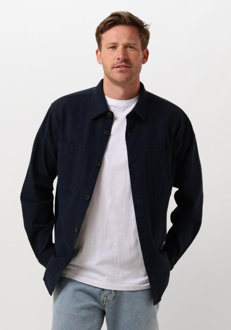 Dunkelblau SELECTED HOMME Overshirt SLH-HEAVY TWILL OVERSHIRT LS - large