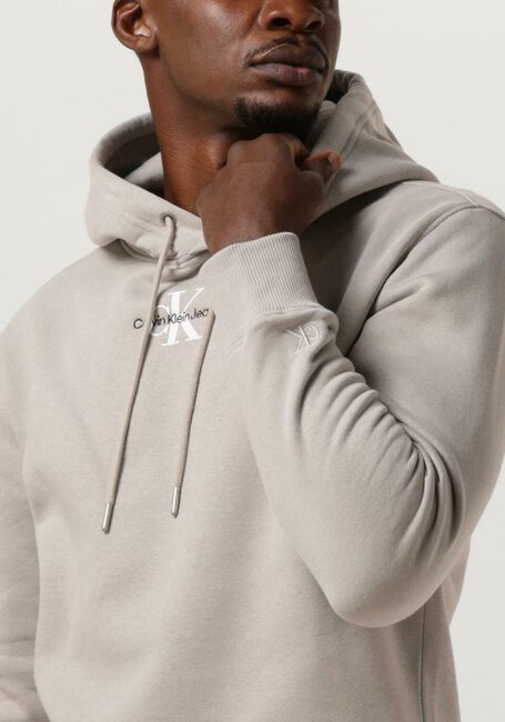 Graue CALVIN KLEIN Sweatshirt MONOLOGO HOODIE - large