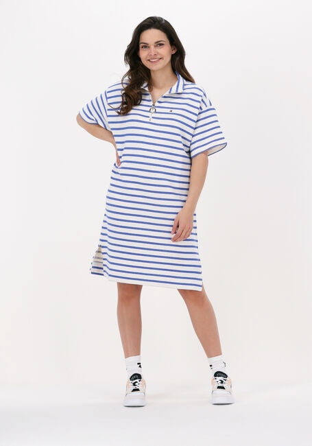 Blaue TOMMY HILFIGER Minikleid RLX STP HALF-ZIP KNEE DRESSO - large