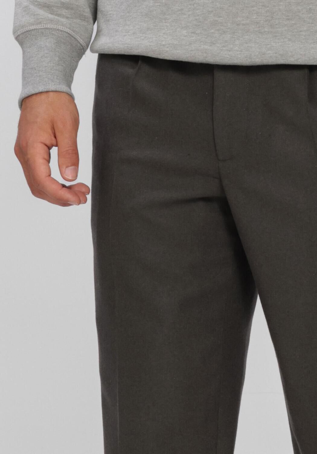 Anthrazit BUTCHER OF BLUE Hose LENNOX STRAIGHT WOOL TROUSER - large