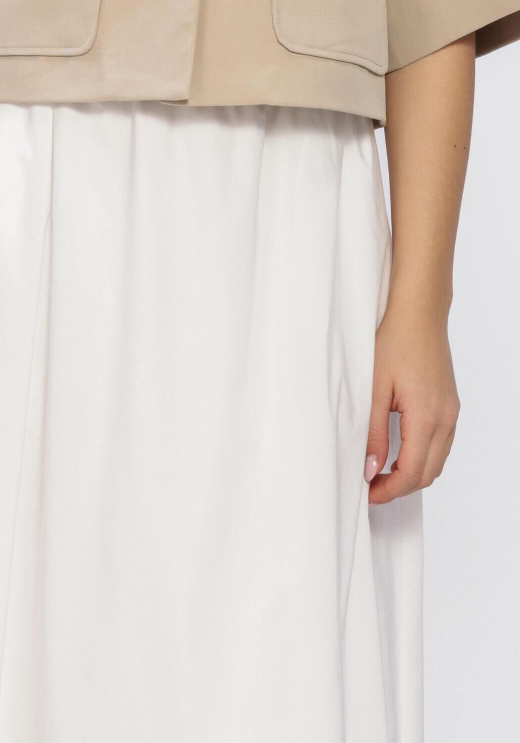 Wei&szlig;e NEO NOIR Midirock YARA LONG POPLIN SKIRT - large