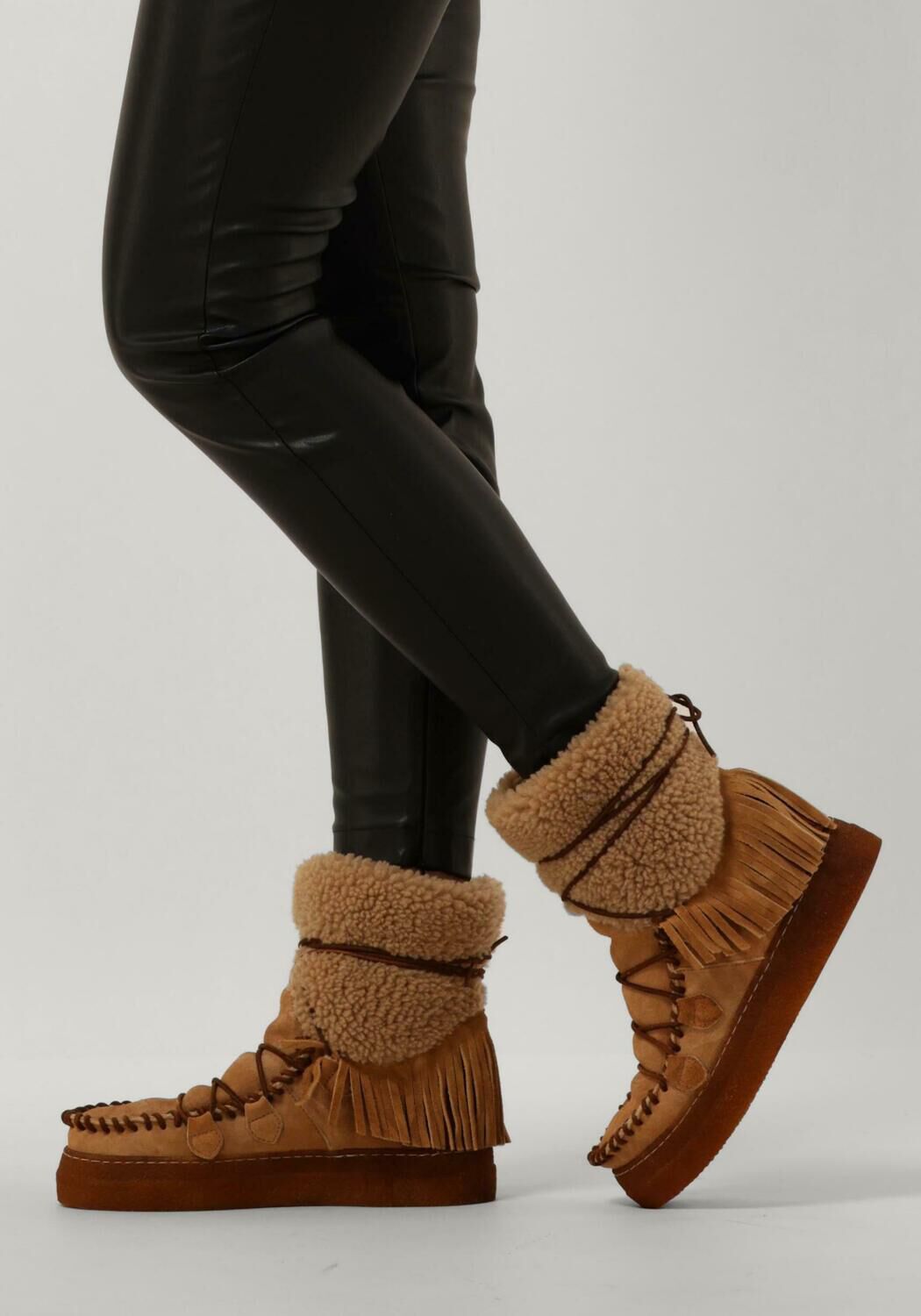 Cognacfarbene KARMA OF CHARME Schn&uuml;rboots YMIZ INDIO INDIAN - large