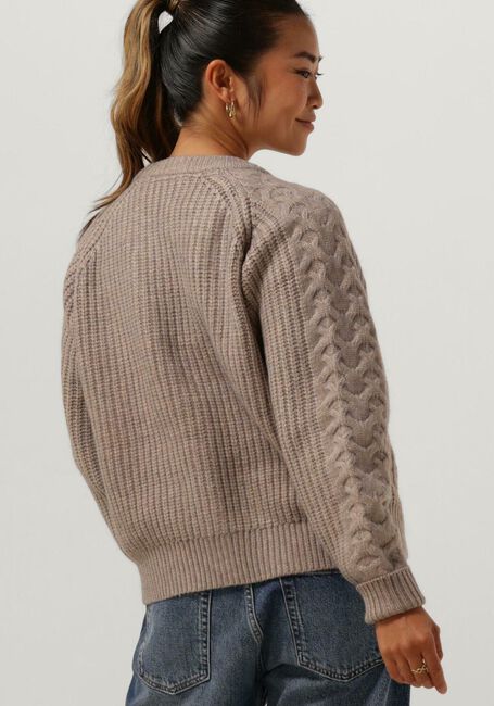 Beige CO'COUTURE Strickjacke NEW ROW CABLE CARDIGAN KNIT - large