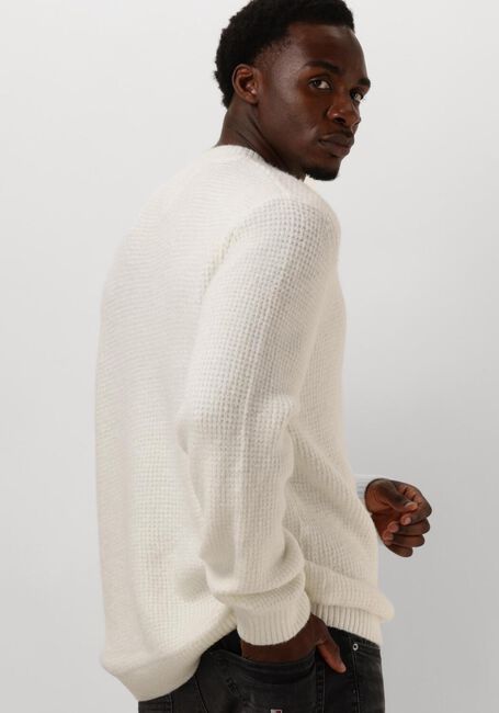 Weiße TOMMY JEANS Pullover TJM REG WAFFLE SWEATER - large