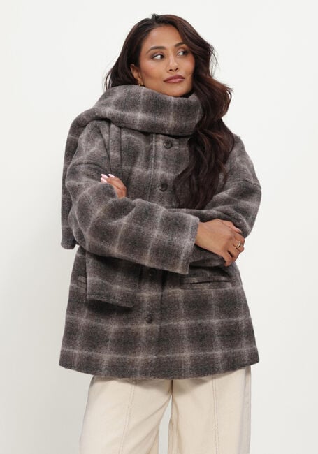 Dunkelgrau OBJECT M&auml;ntel OBJMAISE L/S LO SCARF JACKET NOOS - large