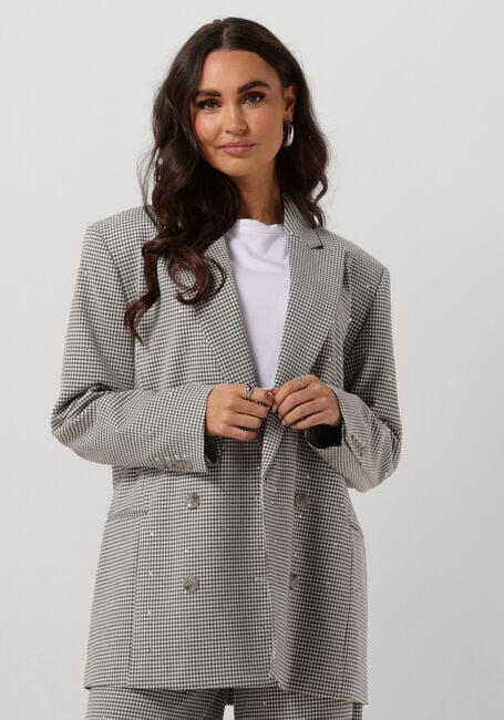 Graue ALIX THE LABEL Blazer LADIES WOVEN MINI CHECK BLAZER - large
