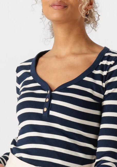 Dunkelblau TOMMY HILFIGER Top SLIM HENLEY GB SCOOP-NK LS - large