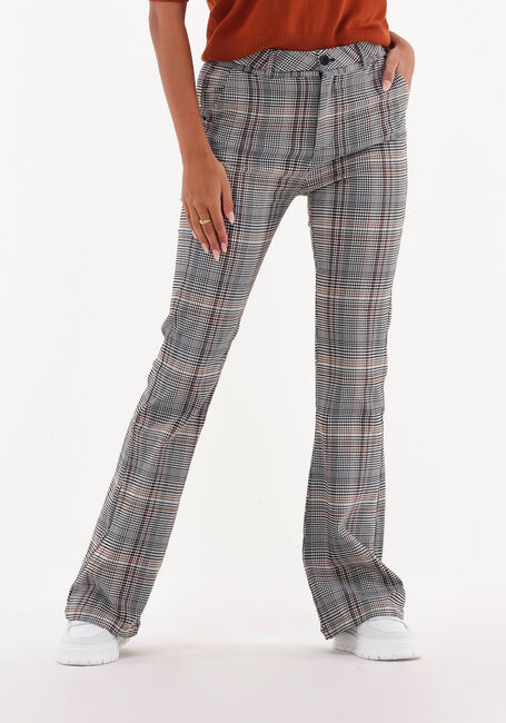 Braune MINUS Schlaghose CARMA CHECK FLARED PANTS - large