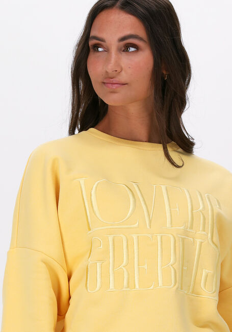 Gelbe COLOURFUL REBEL Sweatshirt LOVERS EMBRO DROPPED SHOULDER SWEAT - large