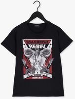 Schwarze COLOURFUL REBEL T-shirt BURNING ROSES BOXY TEE