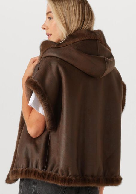 Braune STUDIO AR Fake-Fur-Jack OLENA - large