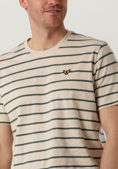 Nicht-gerade weiss PME LEGEND T-shirt SHORT SLEEVE R-NECK SPACE YD STRIPED JERSEY - large