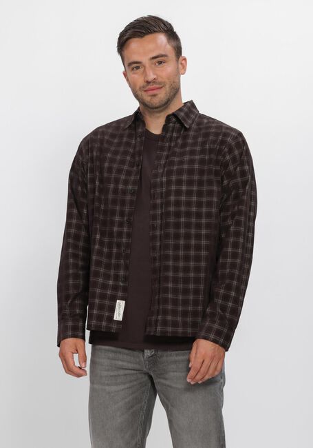 Braune BUTCHER OF BLUE Casual-Oberhemd JUDD CORD SMALL CHECK SHIRT - large