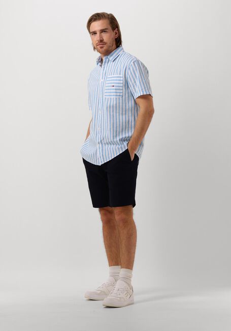 Hellblau TOMMY JEANS Casual-Oberhemd TJM RLX SS STRIPE LINEN SHIRT - large