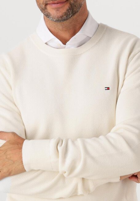 Ecru TOMMY HILFIGER Pullover ESSENTIAL STRUCTURE CREW NECK - large
