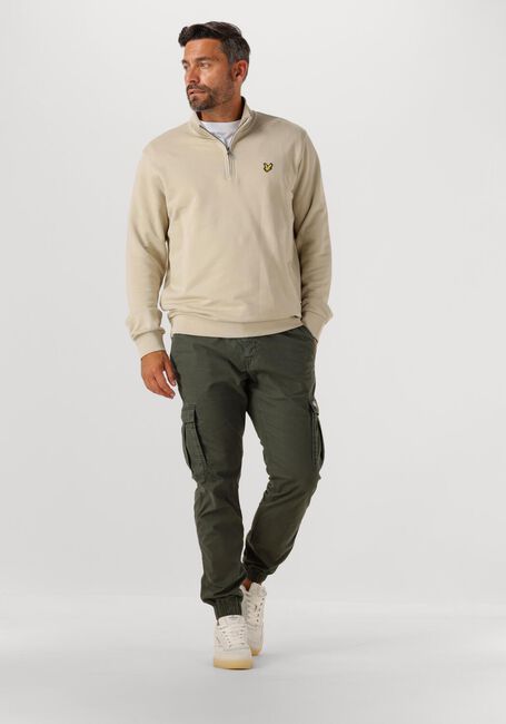 Taupe LYLE & SCOTT Sweatshirt LOOPBACK QUARTER ZIP SWEAT - large
