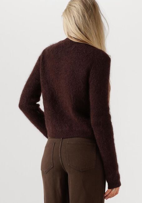 Braune SECOND FEMALE Strickjacke ANDREA KNIT RIB LS CARDIGAN - large