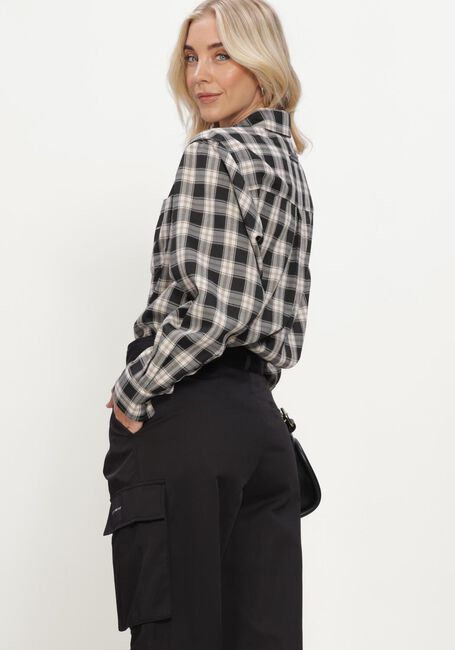 Schwarze HAUTE L'AMITI&Eacute; Blusen EARLY HAUTE CHECK SHIRT - large