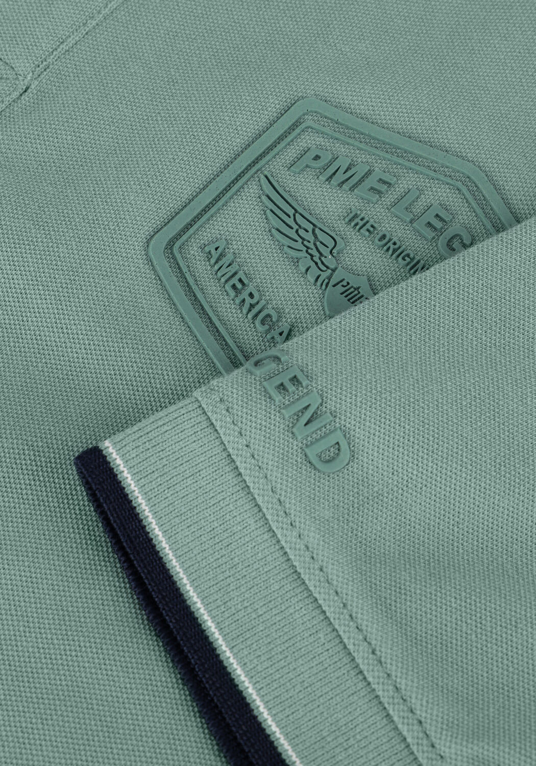 Blaue PME LEGEND Polo-Shirt SHORT SLEEVE POLO STRETCH PIQUE PACKAGE - large