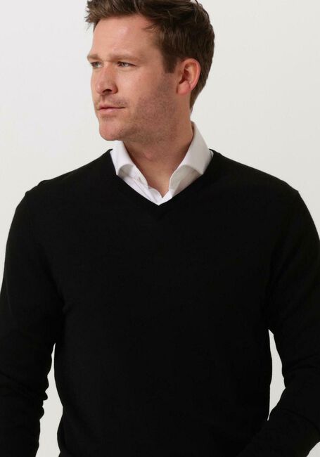 Schwarze PROFUOMO Pullover PULLOVER V-NECK - large