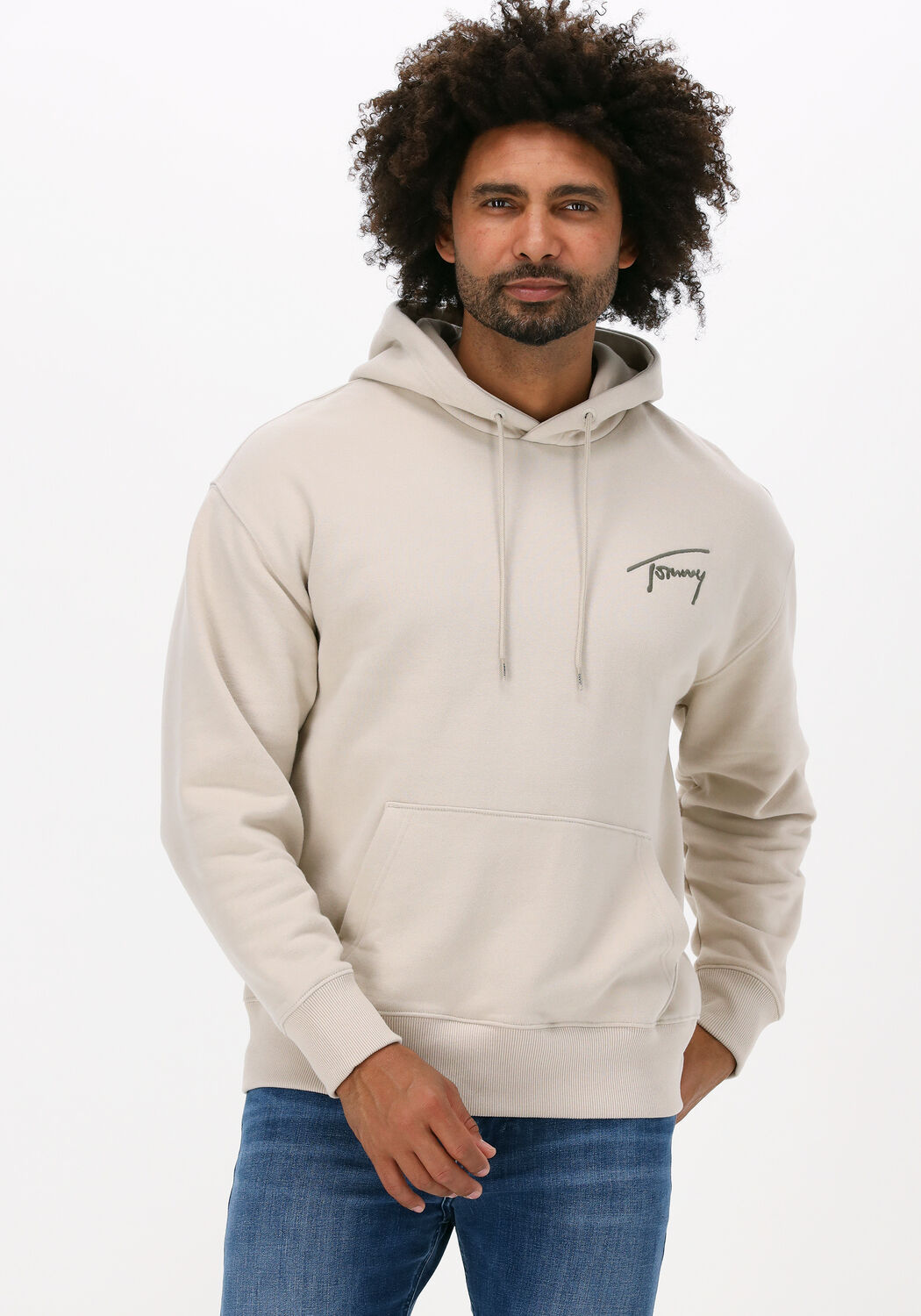 beige tommy jeans sweatshirt tjm signature hoodie