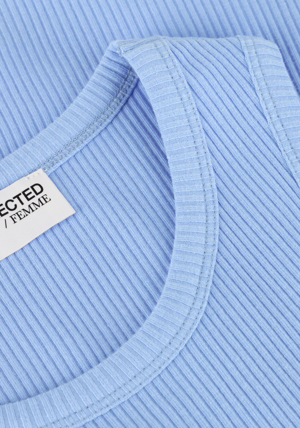 Blaue SELECTED WOMEN Top SLFANNA O-NECK TANK TOP - large