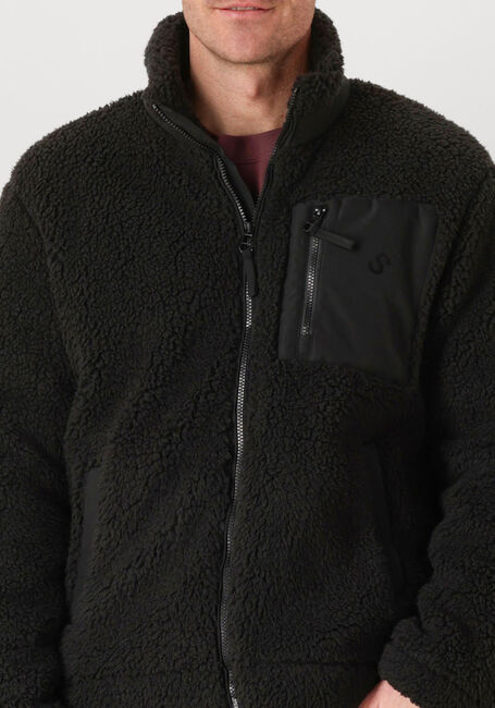 Schwarze STR&Oslash;M Clothing Teddy-Jacke Sherpa - large