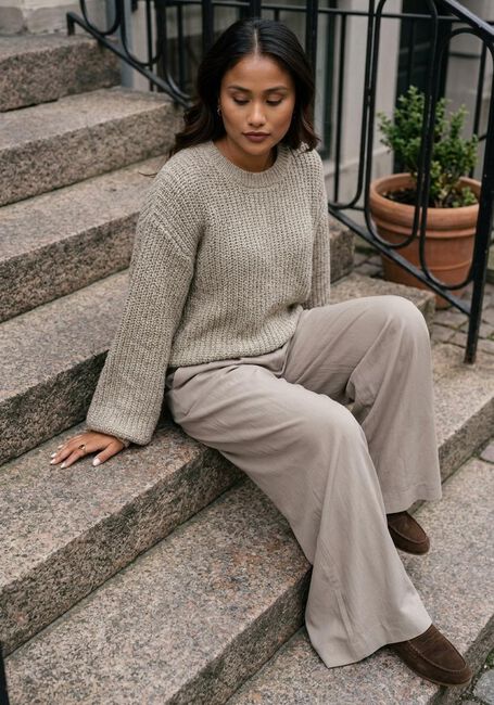 Taupe WITHBLACK Weite Hose WBLMARLEEN TAILORED WIDE PANT - large