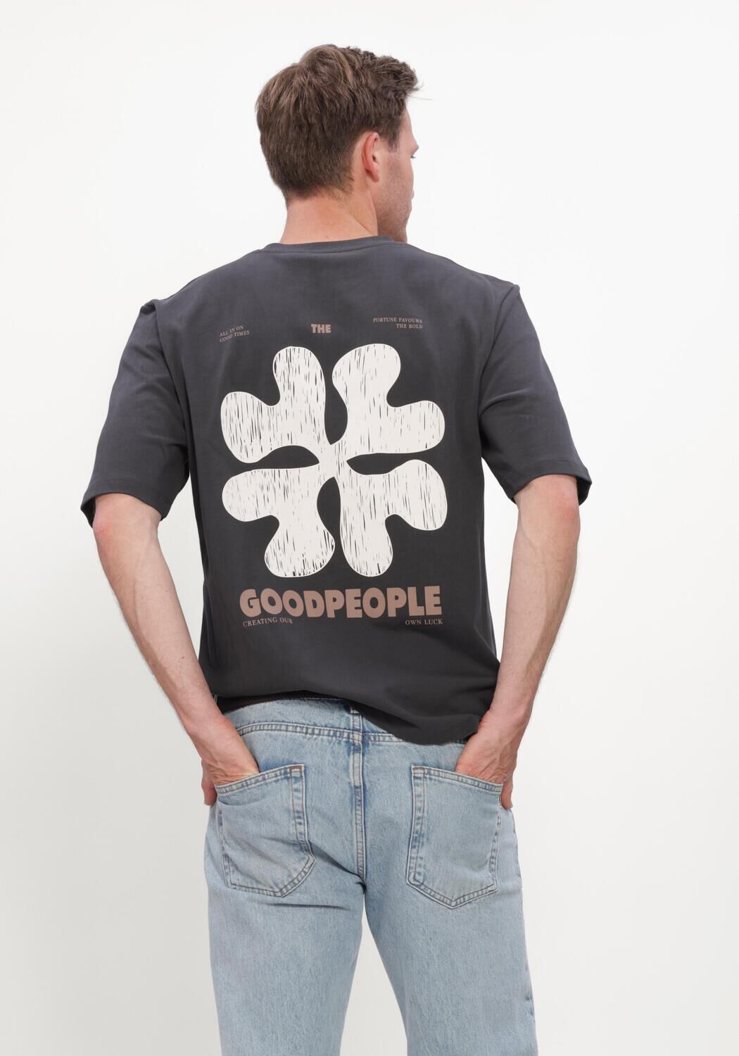 Dunkelgrau THE GOODPEOPLE T-shirt TEX - large