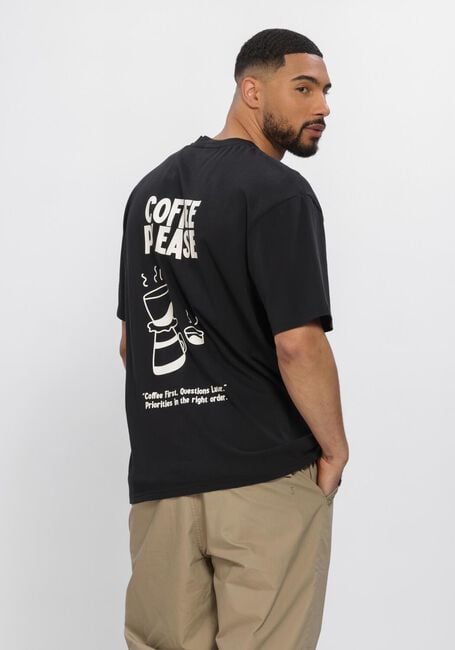 Schwarze ANERKJENDT T-shirt AKVILLADS COFFEEPLEASE SS TEE - large