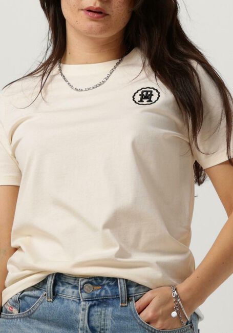 Creme TOMMY HILFIGER T-shirt SMD MDRN REG EMB C-NK SS - large