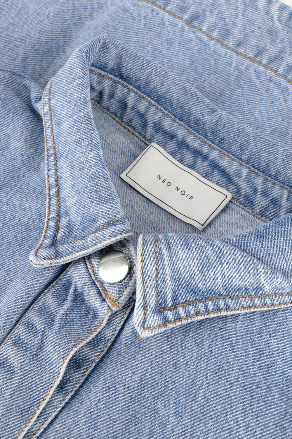 Blaue NEO NOIR Minikleid PARAS DENIM DRESS - large