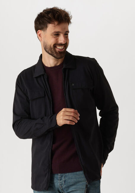 Schwarze BUTCHER OF BLUE Overshirt FINN ZIP POCKET SHIRT - large