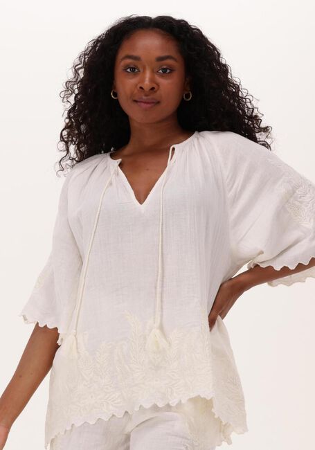 Weiße SISSEL EDELBO Bluse SANDRA ORGANIC COTTON BLOUSE - large