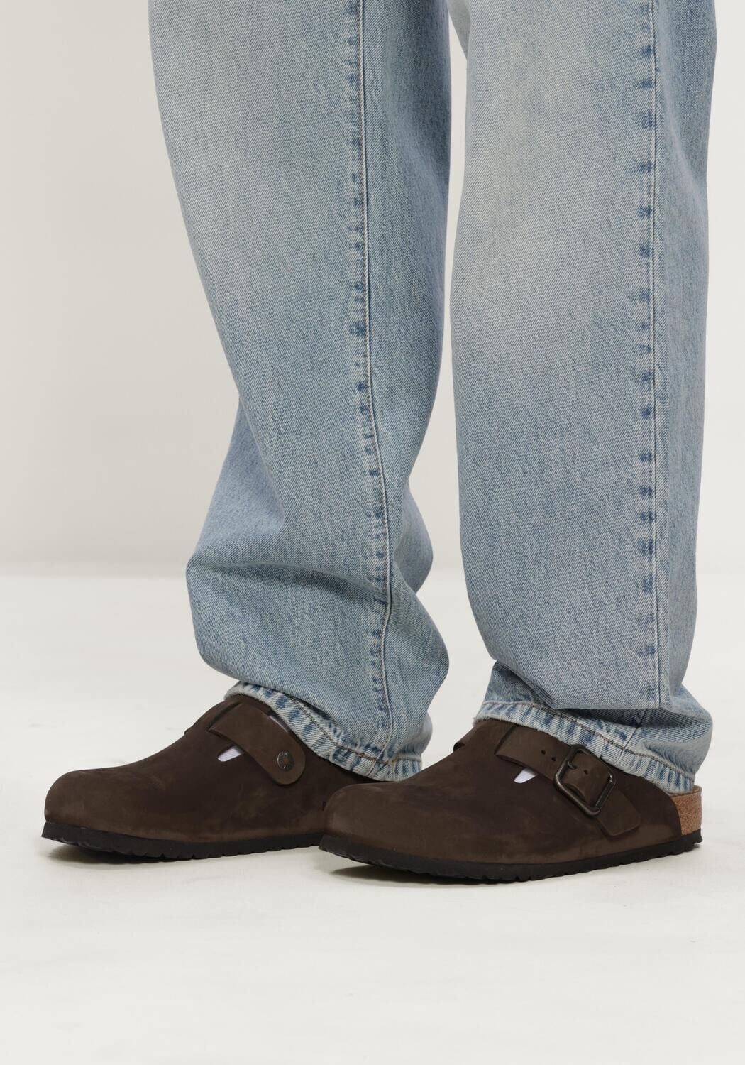 Braune BIRKENSTOCK Slipper BOSTON WIRE BUCKLE - large