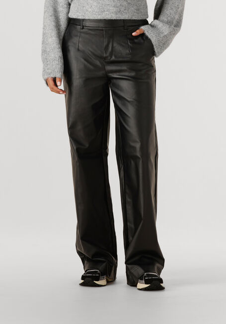 Schwarze OBJECT Weite Hose OBJMELBA LISA WIDE COATED PANT - large