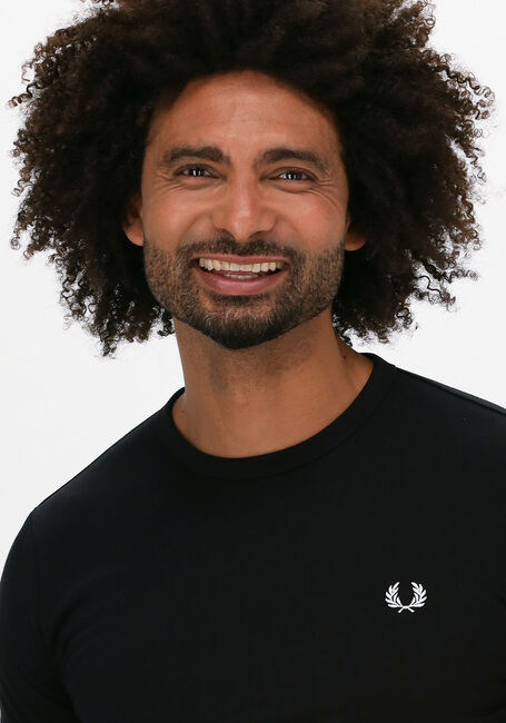 Schwarze FRED PERRY T-shirt RINGER T-SHIRT - large