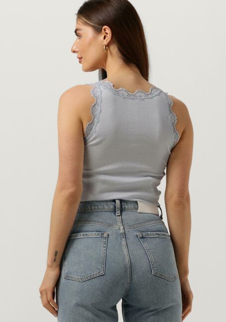 Hellblau ROSEMUNDE Top SILK TOP W/ LACE - large