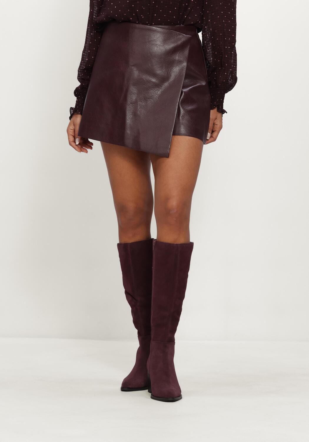 Bordeaux NEO NOIR Minirock ELAYNE FAUX LEATHER SKORTS - large
