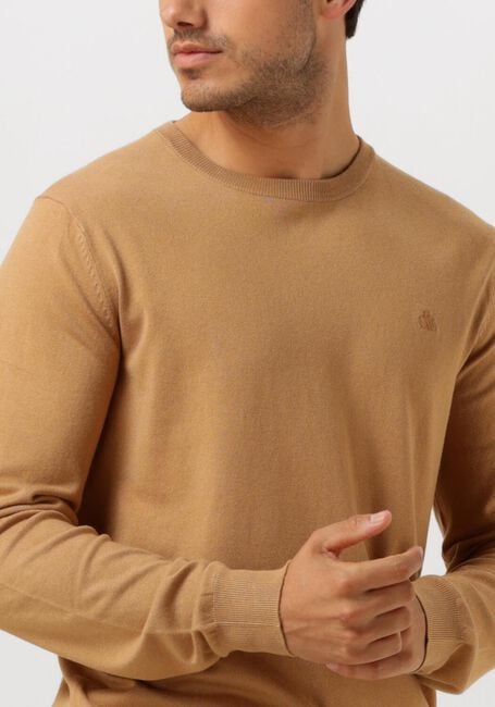 Camelfarbene SCOTCH & SODA Pullover VISCOSE PULLOVER CREWNECK - large