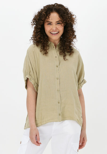 Olive MOS MOSH Blusen AVEN SS LINEN SHIRT - large