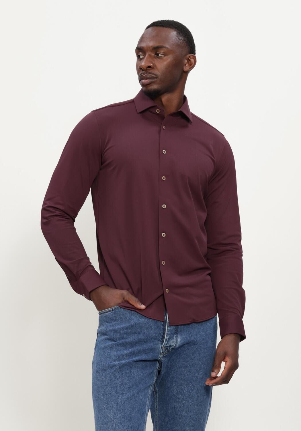 Bordeaux BLUE INDUSTRY Klassisches Oberhemd SHIRT - large