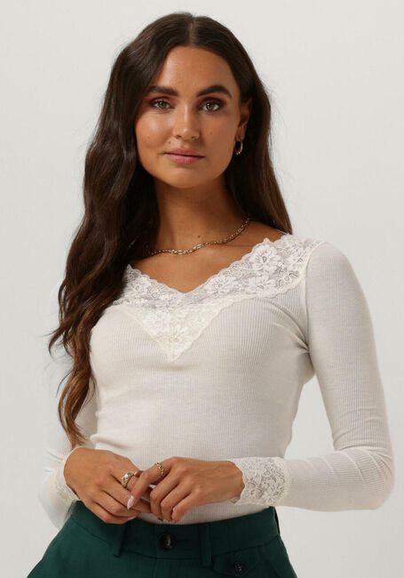 Ecru ROSEMUNDE Tops & T-shirts BERNADINE ORGANIC T-SHIRT LACE - large