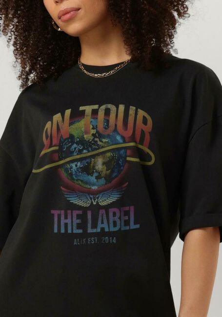 Schwarze ALIX THE LABEL Minikleid LADIES KNITTED ON TOUR T-SHIRT DRESS - large
