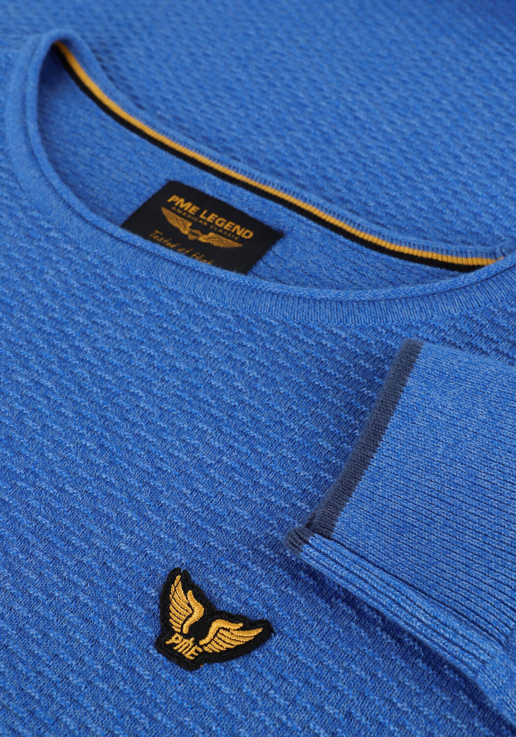 Blaue PME LEGEND Pullover R-NECK COTTON MOULINE - large