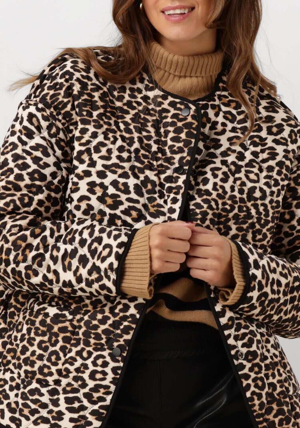 Schwarze SUNCOO Fake-Fur-Jack EVAN - large